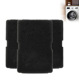 Lonwiner Pack of 3 Dryer Filters, Heat Resistant Filter Cotton for Air Filter 2964840100 for Beko Dryer Heat Pump Dryer, Black