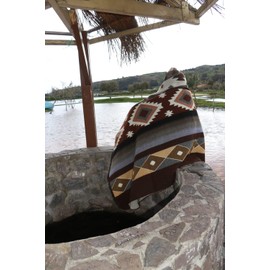 Alpaca Blanket – Reversible 2 in 1, Thick and Ultra Soft, Hypoallergenic, Non-Itchy – Handcrafted in Ecuador with Andean Designs. Cozy Blanket for Sofa, Bed, and Home Décor. Brown