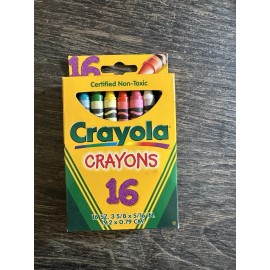 Crayola Vintage Binney & Smith 1997 Crayola Crayons Box of 16 NEW, Made In The USA  90s