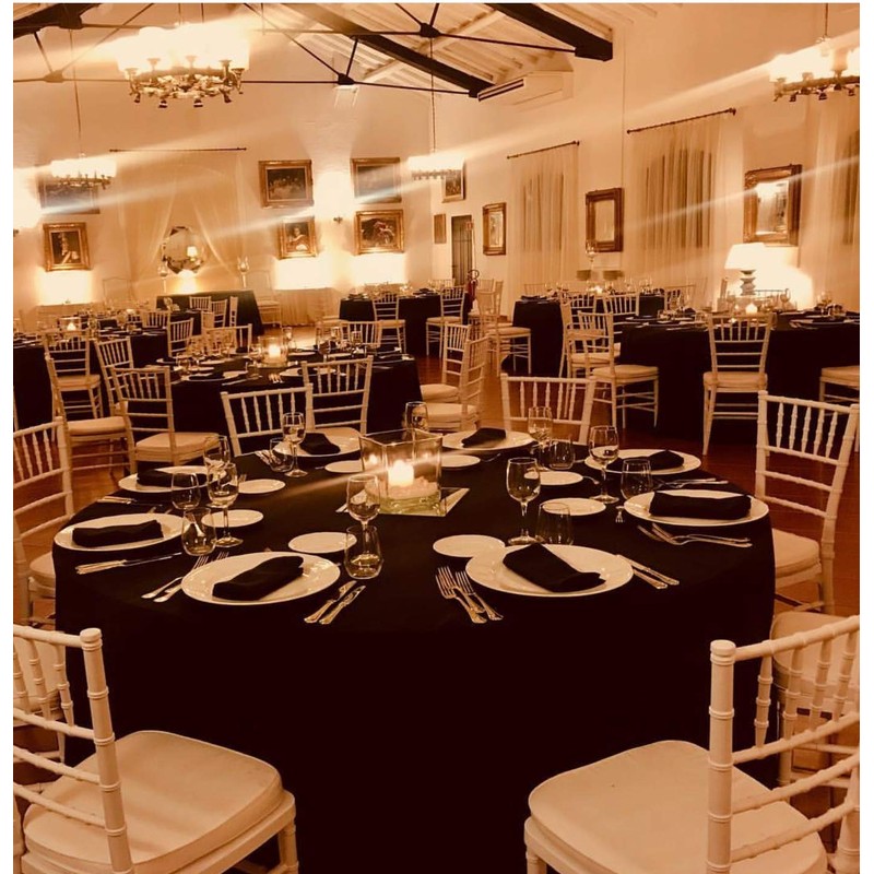 Sterling Mill Polyester Round Tablecloth – Elegant Party Table Cover