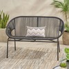 GDFStudio Patio Loveseat All-Weather Rattan 2 Seater Sofa Outdoor Patio