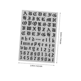 Gatuida 4Sets Letter Nail Decals DIY Fashion Nail Art Stickers for Women Black White Design Multi Functional Nail Stickers for Home Professional Use for Unique