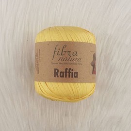 Fibra Natura Raffia Yarn, %100 Cellulose Rayon, Paper Macrame Cord, 40g 1.41 oz 90m 99yd, Natural Raffia Straw, Basket Yarn, Home Decor Yarn, eco-Friendly Yarn (18)