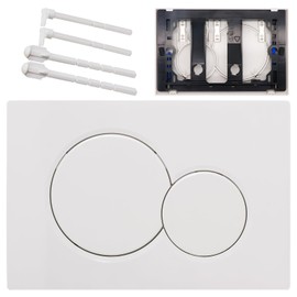 Stylish Dual Button Flush Plate for Geberit Sigma01 115.770.11.5 Actuator Plate Compatible with UP300 / UP320 / UP720 Concealed Cisterns (White)