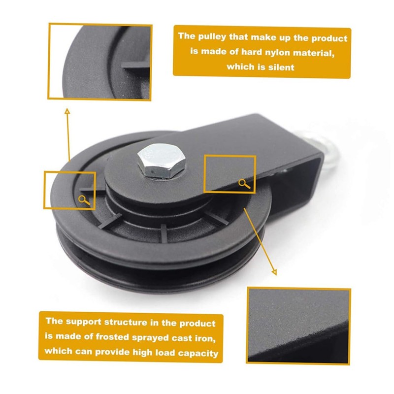 GRIRIW 1 Set Fitness Pulley System Silent Lifting Bearing for