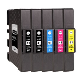 Supply Guy 5 Printer Cartridges Compatible with Ricoh GC-41 Multipack for Aficio SG2100n SG3100Series SG3100snw SG3110dn SG3110dnw SG3110n SG3110 Series SG3110 sfnw SG3120Bsf