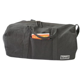 Terra Thread Organic Cotton Bumi Duffle Bag, Charcoal Grey