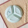 Nishida 120043 No. 7.5 3-Compartment Plate (Red Camellia), Home Restaurant,