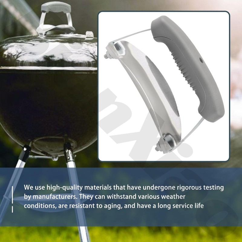 80672 Charcoal Lid Handle & Shield Kit Compatible with Weber