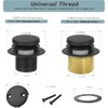 Tip-Toe Bathtub Drain Kit with Two-Hole Overflow Plate, Bath Tub