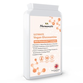 Ultimate Vegan Glucosamine Phytodroitin Complex 90 Capsules - Joint Care Supplement- Plant Based Chondroitin, Turmeric, Rosehip and Vitamin C to Support Cartilage and Bones - Made in UK