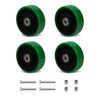 4" x 1.25" Caster Set of 4 Replacement Wheel, Polyurethane