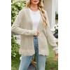Cakulo Womens Crochet Fringe Cardigan Sweaters Oversized Lightweight Fall Open