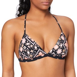 Seafolly Women's Inka Gypsy Action Back Tri Bikini Top, Black, 6 (Size:)