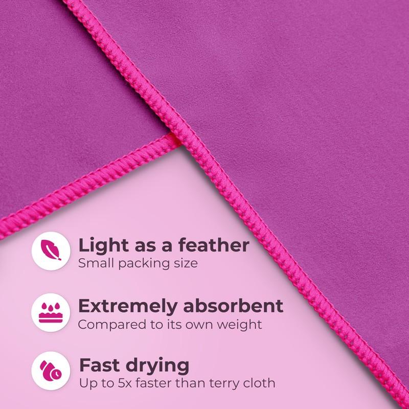 NirvanaShape Microfiber - Travel Towel for Beach and Fitness, M