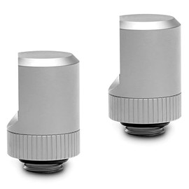 EKWB EK-Torque 90 Degree Angled Rotary Fitting, Satin Titanium, 2-pack