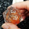 Sage's Fiery Souls - Orange 33mm Liquid-Core D20 Sharp Edge
