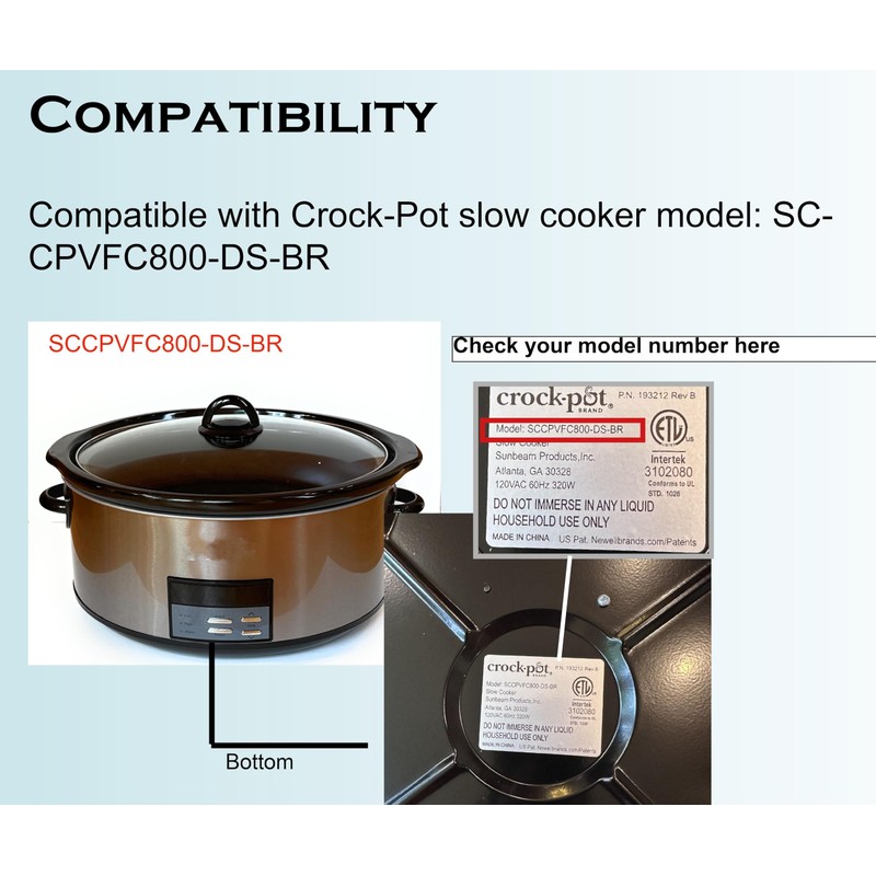 8 qt oval glass lid replacement, fit with Crockpot 8qt