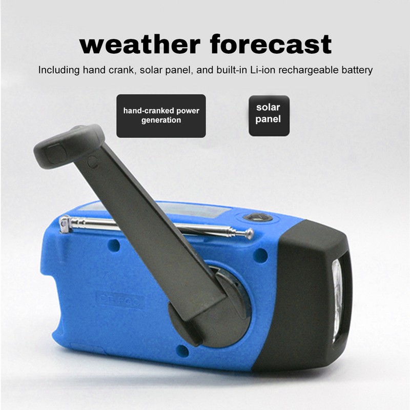Emergency Hand Crank Radio with LED Flashlight, Portable Weather Radio