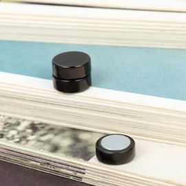 Flongo Unisex Magnetic Stud Earrings, 6-12 mm Stainless Steel Stud Earrings, Black, Blue, Gold, Multi-coloured Fake Plug Expander without Piercing Ear Jewellery, Stainless Steel