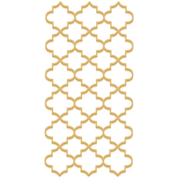 Boston International - Servilletas de papel para invitados, diseño de bufé, Moroccan Trellis Gold, 8.5 x 4.5-Inches, 1