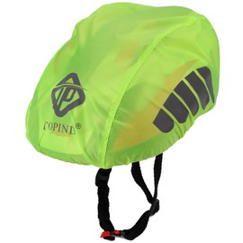 TOPIND - Funda para casco de bicicleta de alta visibilidad, resistente al agua, con tira reflectante, resistente al polvo, transpirable, para bicicleta de montaña, carretera, cubierta de nieve, equipo de paseo