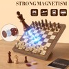 2 in 1 Magnetic Wooden Chess and Checkers Board Game