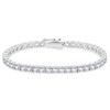 KRKC & CO Unisex Tennis Bracelet, 925 Silver, 0.1/0.11/0.16/0.2 in