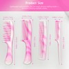 4 Pcs Unisex Hair Comb Set - Rat Tail, Wide