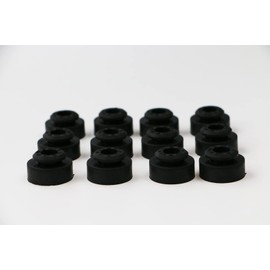 12 Pack Rubber Feet,High Damping Vibration Damping Ring for Electric Motor,Refrigeration Compressor,Quiet Vibration Reduction Place (Natural Rubber)
