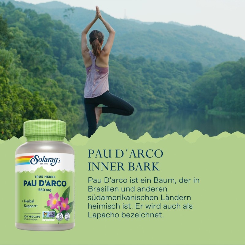 Solaray Pau D'Arco Inner Bark 550 mg | 100 Caps