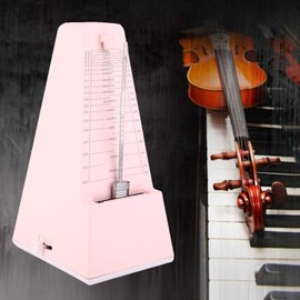 Metal Mechanical Core Metronome Traditional Metronome in Pyramid Style for Piano Guitars Violin Accessories (Pink), Regulator