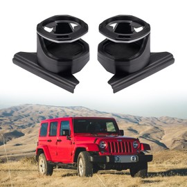 FieryRed Car Window Cup Holders Compatible with 2011 2012 2013 2014 2015 2016 2017 2018 Jeep Wrangler JK/JKU, 1 Pair Car Door Cup Drink Holder, Driver and Passenger Side
