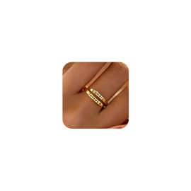 LOVECOM 925 Sterling Silver Inspirational Jewelry Rings for Women Adjustable Wrap Open Rings Heart Ring Personality Encouragement Gift to Daughter Birthday Prom Gifts for Couple Men (7, Gold)