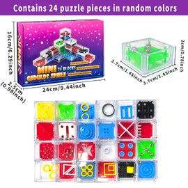 Pack of 24 3D Patience Games Mini Thinking Game, Toy Party Bag Children's Birthday, Patience Game Children Adults Skill Game - Promotes Concentration, Relieve Stress