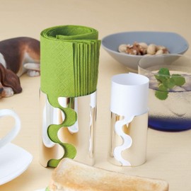 Sanpo Sangyo Tabletop Supplies Silver Napkin Stand Wave B 03335015