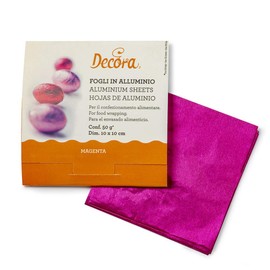 Decora Aluminium Sheets, Magenta, 11 x 11 x 2 cm