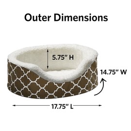 Orthoperdic Egg-Crate Nesting Pet Bed w/ Teflon Fabric Protector, XS Brown