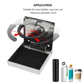 2PCS Boat Cup Holder, Adjustable Folding Cup Holders, Stainless Steel Marine Cup Holder with Screws, Drink Cup Holder for Boat Truck Marine Car RV