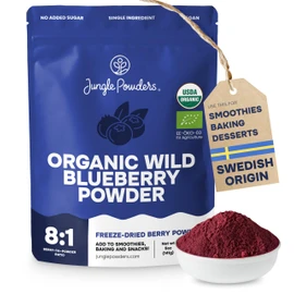 Wild Blueberry Powder Organic 5 Ounce Bag USDA Certified & 3rd Party Lab Tested - Antioxidant Rich Smoothies Freeze Dried Blueberries Organic Blueberry Extract for Baking From Whole Dried Blueberries