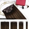 Moresoo Clip in Hair Extensions Human Hair Ombre 20 Inch