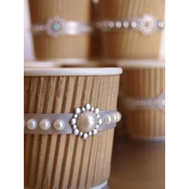 HOT BARGAINS Disposable Triple Wall Paper Cups for Hot and Cold Drinks Espresso Size 4oz / 120ml Kraft Ripple Cups (Pack of 100)