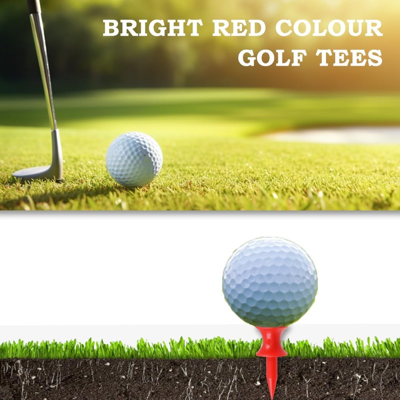 DAZISEN Golf Tees Plastic - 32MM Durable Small Castle Golf