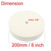 JUNLIXN 8 Inch Soft Wool Buffing Wheel - 5/8 Inch