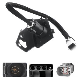 VEHITO 99-01 Ford F250 F350 Super Duty 4-Pin & 7-Pin Trailer Tow Wiring Harness Plug