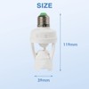 Light Socket Adapter, Screw-in Motion Sensor Bulb Holder for Indoor/Outdoor