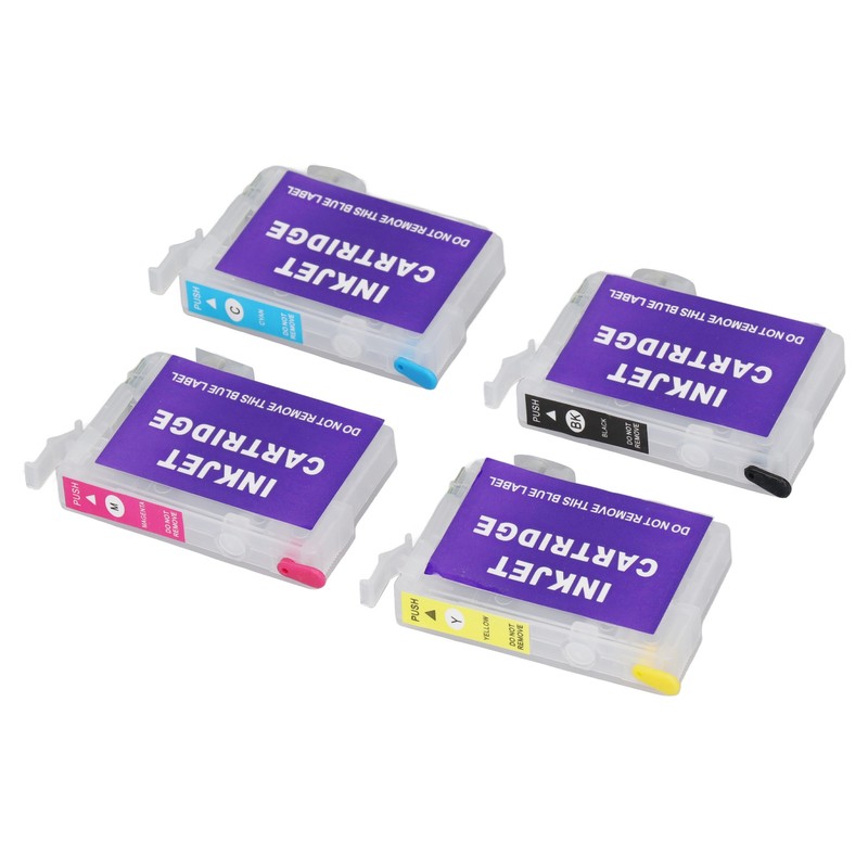 4 Colors Ink Cartridge with Permanent Chip Refill Printing Boxes