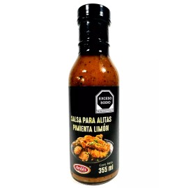 Aviles Salsa P/Alitas Pimienta Limon/Aviles Wings Sauce Lemon&Pepper 355ml/12oz