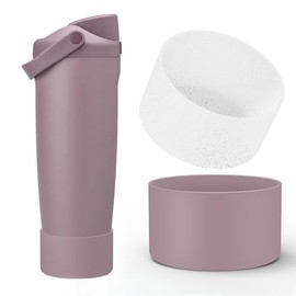 2PCS Silicone Boot for Owala Water Bottle 30oz & 40oz FreeSip Sway & Tumblers, Non-Slip, Scratch-resistant, Protective Sleeve for Stainless Steel Water Bottle Accessories BPA-Free Bottom Base(SHI+BRN)