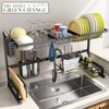 Kitchen Utensils Chopsticks Holder Drying Rack Basket with Hooks 2